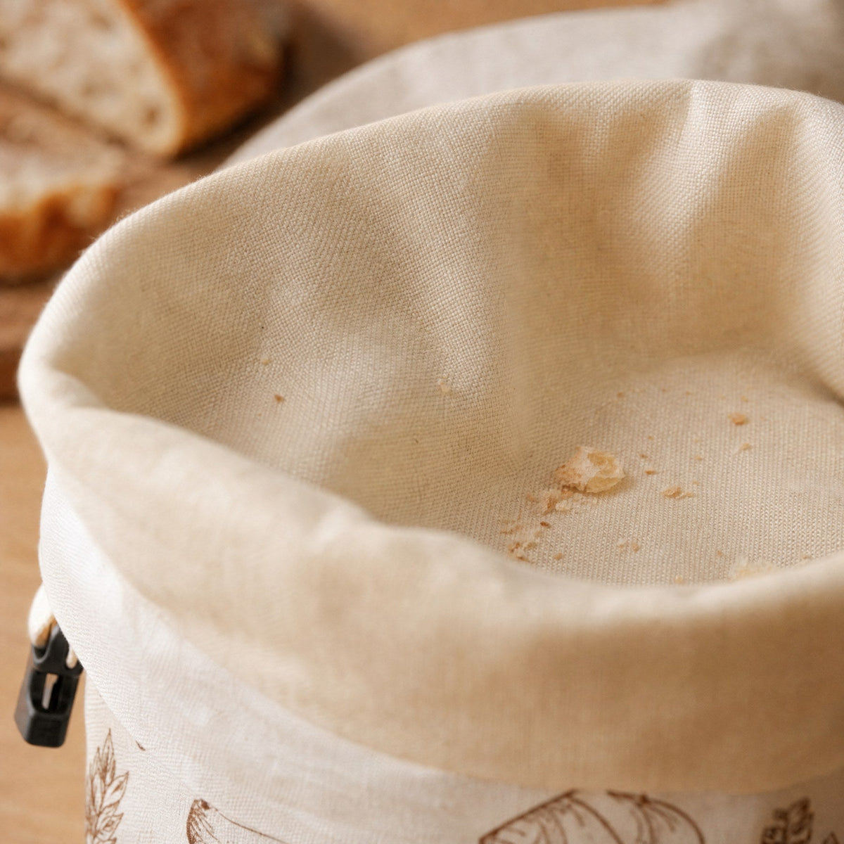 Innenseite des Brotbeutels aus Bienenwachs