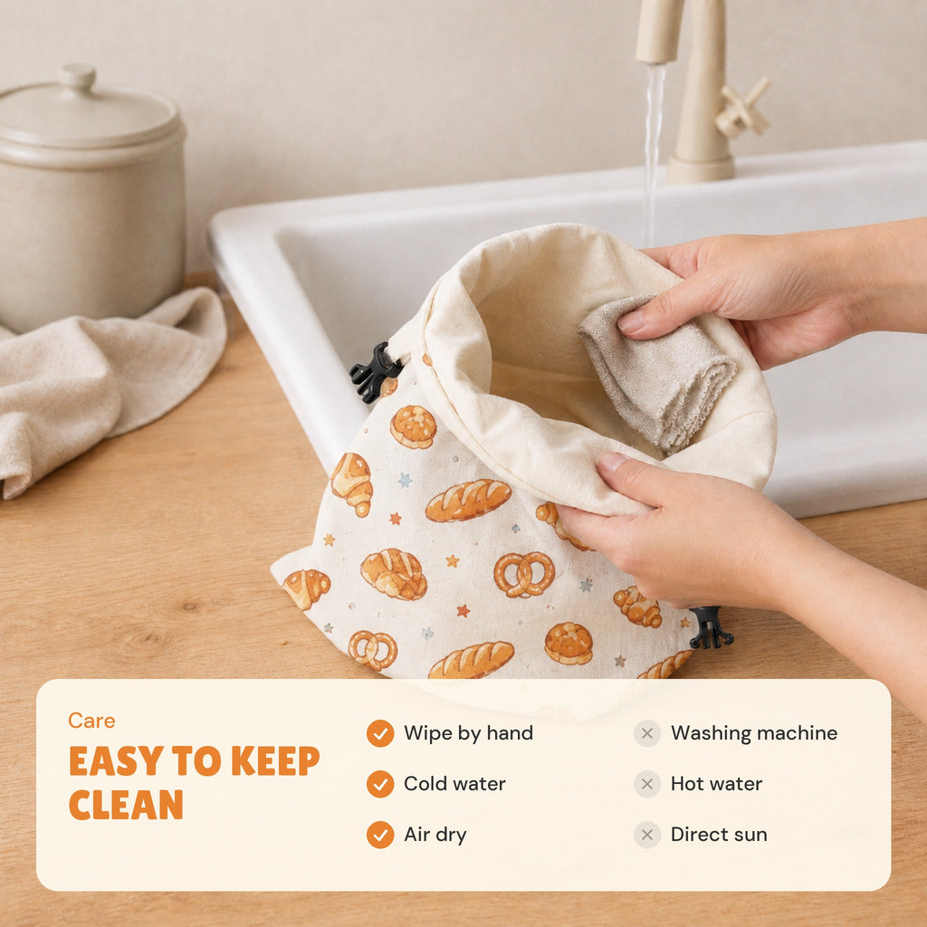 Caring for the beeswax bread bag