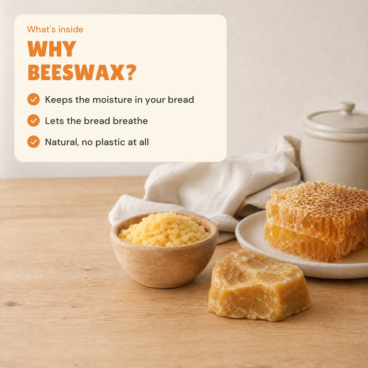 Beeswax and honeycomb